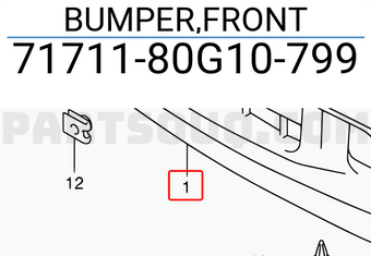 Suzuki 7171180G10799 BUMPER,FRONT