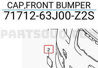 Suzuki 7171263J00Z2S CAP,FRONT BUMPER