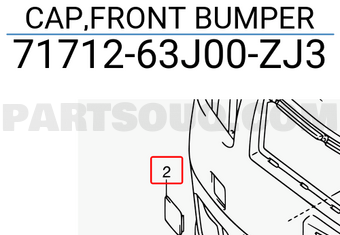 Suzuki 7171263J00ZJ3 CAP,FRONT BUMPER