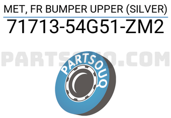 Suzuki 7171354G51ZM2 MET, FR BUMPER UPPER (SILVER)