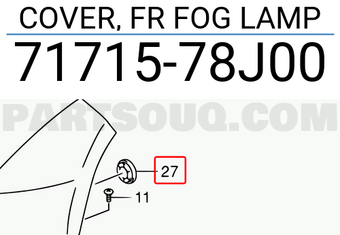 Suzuki 7171578J00 COVER, FR FOG LAMP