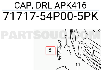 Suzuki 7171754P005PK CAP, DRL APK416