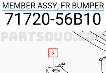 Suzuki 7172056B10 MEMBER ASSY, FR BUMPER