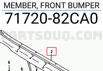 Suzuki 7172082CA0 MEMBER, FRONT BUMPER