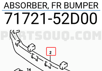 Suzuki 7172152D00 ABSORBER, FR BUMPER