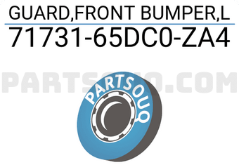 Suzuki 7173165DC0ZA4 GUARD,FRONT BUMPER,L