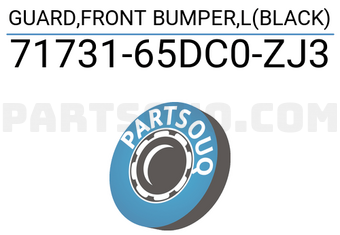 Suzuki 7173165DC0ZJ3 GUARD,FRONT BUMPER,L(BLACK)
