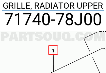 Suzuki 7174078J00 GRILLE, RADIATOR UPPER