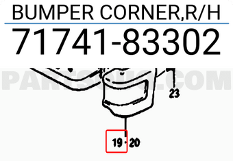 Suzuki 7174183302 BUMPER CORNER,R/H
