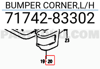Suzuki 7174283302 BUMPER CORNER,L/H