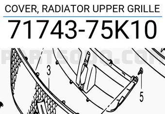 Suzuki 7174375K10 COVER, RADIATOR UPPER GRILLE