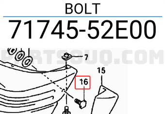 Suzuki 7174552E00 BOLT