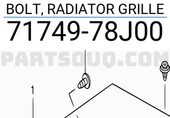 Suzuki 7174978J00 BOLT, RADIATOR GRILLE