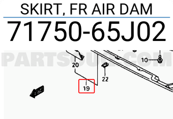 Suzuki 7175065J02 SKIRT, FR AIR DAM