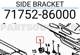 Suzuki 7175286000 SIDE BRACKET