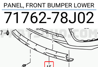 Suzuki 7176278J02 PANEL, FRONT BUMPER LOWER
