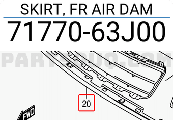 Suzuki 7177063J00 SKIRT, FR AIR DAM