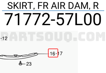Suzuki 7177257L00 SKIRT, FR AIR DAM, R