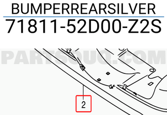 Suzuki 7181152D00Z2S BUMPERREARSILVER