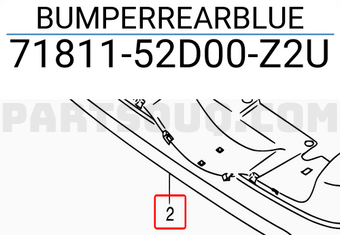 Suzuki 7181152D00Z2U BUMPERREARBLUE