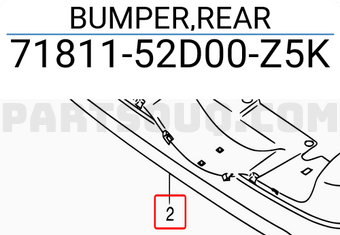 Suzuki 7181152D00Z5K BUMPER,REAR