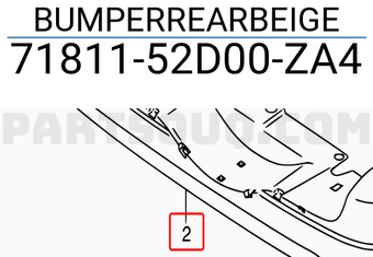 Suzuki 7181152D00ZA4 BUMPERREARBEIGE