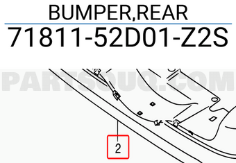 Suzuki 7181152D01Z2S BUMPER,REAR