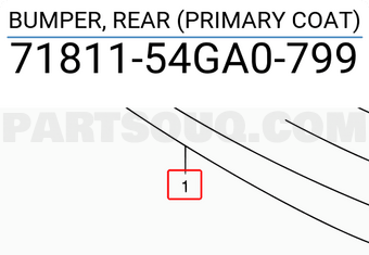 Suzuki 7181154GA0799 BUMPER, REAR (PRIMARY COAT)