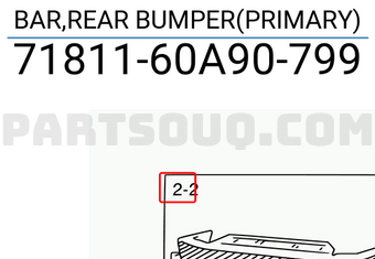 Suzuki 7181160A90799 BAR,REAR BUMPER(PRIMARY)