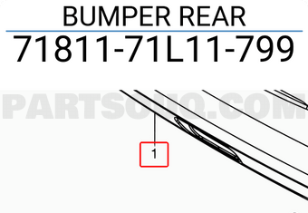 Suzuki 7181171L11799 BUMPER REAR