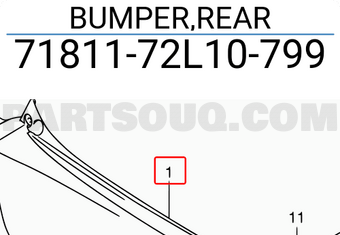 Suzuki 7181172L10799 BUMPER,REAR