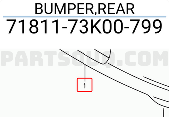 Suzuki 7181173K00799 BUMPER,REAR