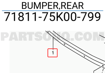 Suzuki 7181175K00799 BUMPER,REAR