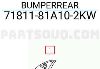 Suzuki 7181181A102KW BUMPERREAR