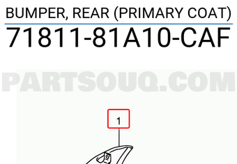 Suzuki 7181181A10CAF BUMPER, REAR (PRIMARY COAT)
