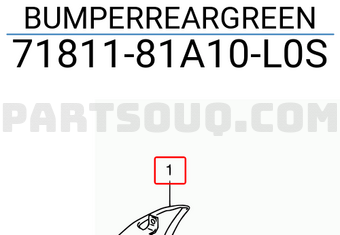Suzuki 7181181A10L0S BUMPERREARGREEN