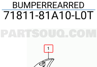 Suzuki 7181181A10L0T BUMPERREARRED