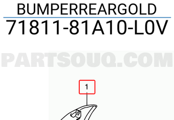 Suzuki 7181181A10L0V BUMPERREARGOLD
