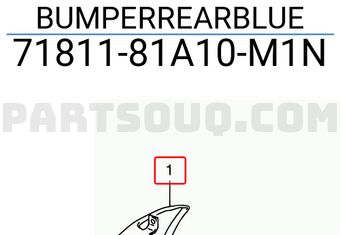 Suzuki 7181181A10M1N BUMPERREARBLUE