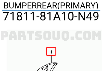 Suzuki 7181181A10N49 BUMPERREAR(PRIMARY)