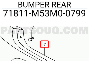 Suzuki 71811M53M00799 BUMPER REAR