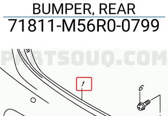 Suzuki 71811M56R00799 BUMPER, REAR