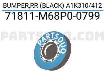 Suzuki 71811M68P00799 BUMPER,RR (BLACK) A1K310/412