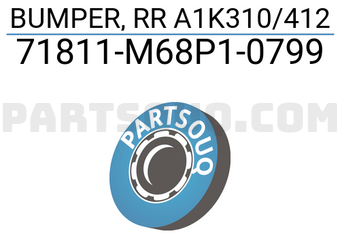 Suzuki 71811M68P10799 BUMPER, RR A1K310/412