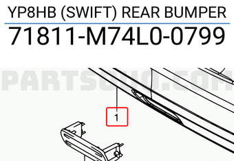 Suzuki 71811M74L00799 YP8HB (SWIFT) REAR BUMPER