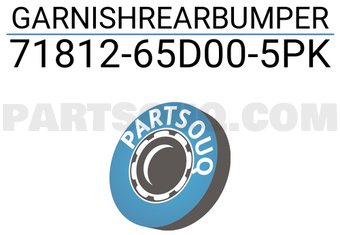 Suzuki 7181265D005PK GARNISHREARBUMPER