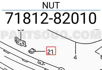 Suzuki 7181282010 NUT