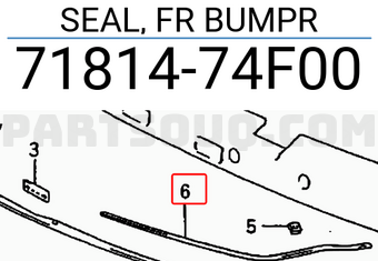 Suzuki 7181474F00 SEAL, FR BUMPR