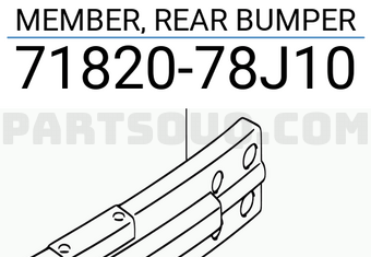 Suzuki 7182078J10 MEMBER, REAR BUMPER