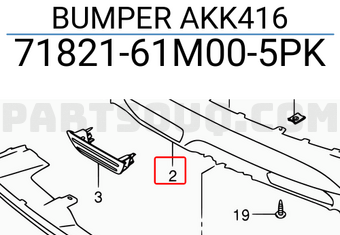 Suzuki 7182161M005PK BUMPER AKK416